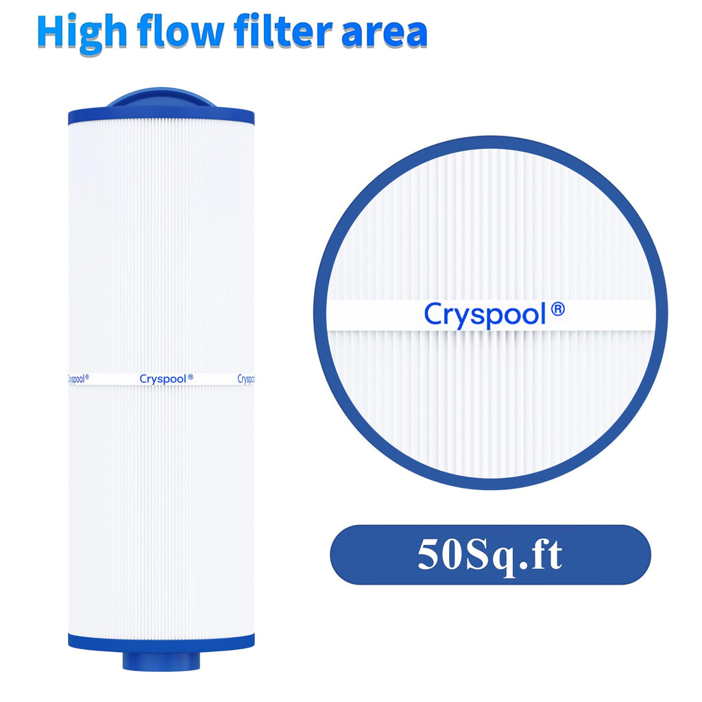 Cryspool® 04077 Compatible with Cal Spa Filters, 4CH-949, PWW50L, FC-0172, Rising Dragon, Dynasty Spas, 50 Sq. Ft Hot Tub Replacement Filter Cartridge, 2 Pack