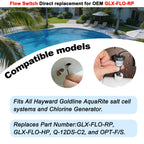 Flow Switch GLX-FLO-RP Replacement for Hayward, Flow Sensor for Salt Cell, for Hayward Goldline Aquarite Salt System and Chlorine Generator
