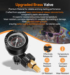 Upgrade R0357200 Brass Air Relief Valve with Pressure Gauge, Air Release Valve Replacement Parts for Zodiac Janay Pool and Spa Filters, CV & CL, DEV & DEL, JS Series