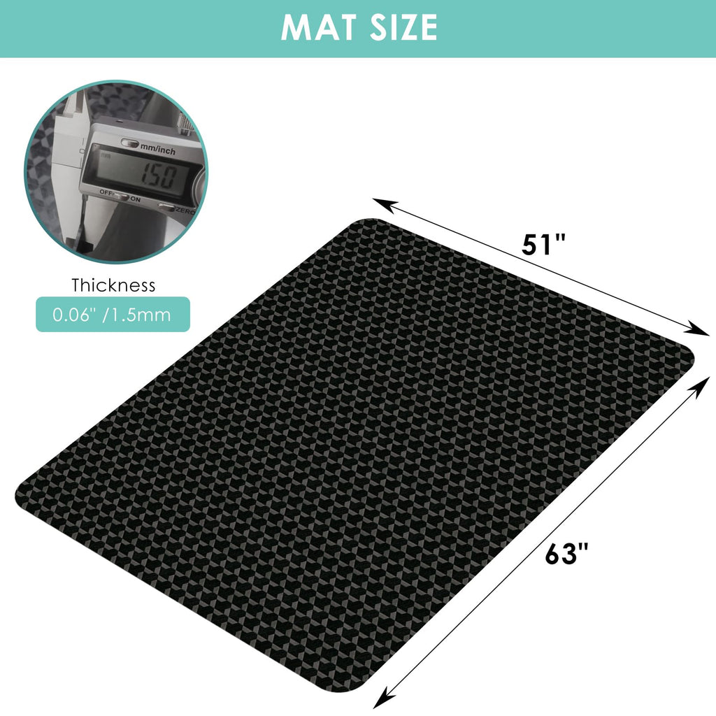 Vicwe Office Chair Mat for Hardwood Floor, 63" x 51" Large Office Chair Mat, Gaming Chair Mat for Hardwood, Easy Glide for Chairs, Multi-Purpose Floor Protector Desk Chair Mat for Home Office