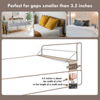 Vekkia Queen Bed Wedge Pillow for Headboard/Headboard Pillow/Bed Gap Filler/Pillow Wedge for Headboard Gap(0-3.5"),Close Gaps Between Mattress and Headboard(Gray 60"x6.5"x4.5")