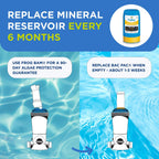 FROG Bac Pac Replacement Chlorine Cartridges for use with Pool FROG Model 5400 and 6100 Cyclers - Prefilled for Easy & Convenient Pool Sanitizing & Water Care - 3 Pack