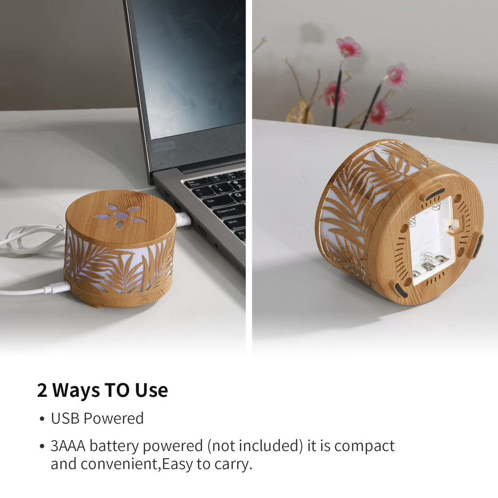 Mini Cordless Essential Oil Diffuser, Portable Aromatherapy Diffusers for Essential Oils, Metal USB Diffuser,Diffuser for Large Room, Car,Bedroom,Bathroom