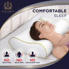 4-Layer Queen, Contour Pillow, Side and Back Sleepers, Orthopedic, Neck Support Pillow, for Neck Pain, CertiPUR-US