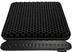 Gel Seat Cushion for Long Sitting - Wheelchair Cushion for Pressure Sores - Office Chair Car Seat Cushion for Coccyx,Sciatica,Back,Hip & Tailbone Pain - Egg Seat Cushion with Non-Slip Cover, Black