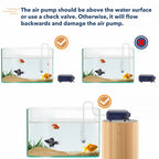 hygger Aquarium Air Pump, Adjustable Oxygen Pump, Silent Powerful Aerator Pump 2W/3W/4.5W/6W/ 1 Air Outlets Ultra for Up to 50 Gallon Tank (3W) with Accessories
