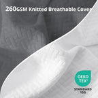 Sasttie Wedge Pillow for Sleeping, Adjustable Bed Wedge Pillow for After Surgery - 9 & 12 Inch, Memory Foam Incline Elevated Triangle Pillow Wedge for Acid Reflux and Snoring, Dark Grey & White