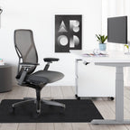 Sycoodeal Office Chair Mat for Hardwood Floor,Office Computer Gaming Chair Mat for Tile Floor,Large Floor Protector Rug,Anti-Slip,Easy to Clean,Pure Black(48"x36")