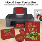 100 Sheets Dark Red Cardstock 8.5 x 11 Red Printer Paper, Goefun 80lb Red Card Stock Paper for Christmas Cards Making, Invitations and Craft