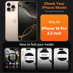 TAURI 5 in 1 for iPhone 16 Pro Case, Compatible with MagSafe [Not-Yellowing] with 2X Screen Protector + 2X Camera Lens Protector, Military-Grade Protection, Magnetic Case for iPhone 16 Pro 6.3", Clear