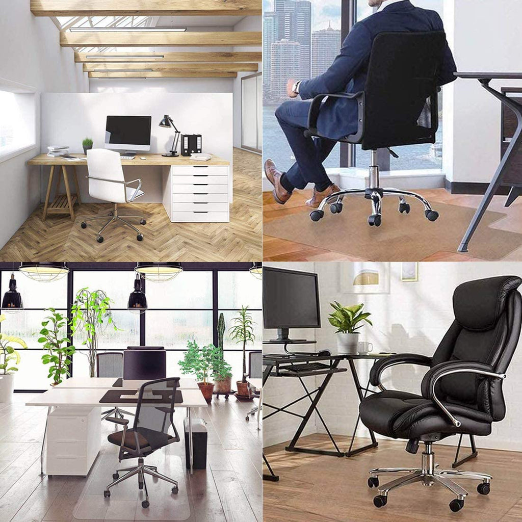 Office Chair Mat for Hard Wood Floors, 36 x 48 inches Clear Floor Mat for for Rolling Chairs, Heavy Duty Wood/Tile Floor Protectors for Home Office, Anti-Slip, Easy to Clean