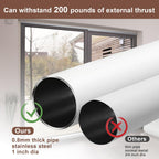 BeBecome Sliding Door Security Bar，17-50 inch Adjustable Patio Door Security bar with Rubber Tips Apartment Bedroom Bottom of Door Heavy Duty Interior White