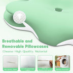 Cervical Pillow for Neck Pain Relief, Ergonomic Pillow for Side Sleeping, Orthopedic Pillow for Back & Stomach Sleepers, Cooling Memory Foam Neck Pillows for Shoulder Pain for Deep Sleep (Green)