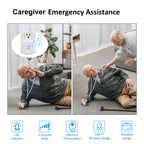 Caregiver Pager Alert Button for Home, Life Alert Beeper for Elderly Monitoring Emergency Button Bell, 500FT Wireless Panic Call Button Alarm Nurse Care for Seniors Patients, Waterproof