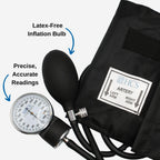 HCS Blood Pressure Cuff, Manual - Adult Aneroid Sphygmomanometer - Medical, Home, Elderly Care - BP Cuff Manual - Blood Pressure Cuff Arm Monitor w/Carrying Case