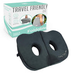 Cushy Tushy Foldable Sit Bone Seat Cushion - for Sit Bone Pain, Hip, Butt, Ischial Tuberosity, Hamstrings, and Sciatica Pain Relief - for Home, Office, and Driving…