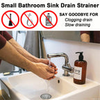 1.0" Small Drain Strainer, Sink Drain Hair Catcher, Bathroom Sink Drain Strainer, 2PCS Drain Mesh Baskets for Laundry, Mop Pool, Utility, Slop, RV Sink, Stainless Steel Drain Filter
