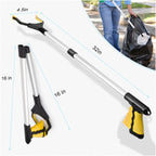 2-Pack Reacher Grabber Pickup Tool, 32" Long Grabber Tool, Trash Picker Grabber for Elderly Grab It Reaching Tool, Garbage Picker Upper Grabber, Litter Pick Up Grab Tool, Claw Grabber Stick (Yellow)