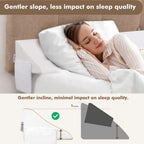 Vekkia King Size Bed Wedge Pillow for Headboard, Mattress Gap Filler,Bed Gap Filler,Triangle Bloster Pillow Close Bed Gap (0-4.5") Between Your Headboard and Mattress, White