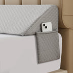 Ruqmuis King Bed Wedge Pillow for Headboard, Bed Gap Filler, Mattress Gap Filler King, Fill The Gap (0-7") Between Headboard and Mattress (Grey, 76"x10"x6")