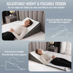 Ziiyllean Bed Wedge Pillow for Sleeping, 10-in-1 Adjustable Memory Foam Wedge Pillow for Acid Reflux, 2-in-1 Incline Wedge Pillows for After Surgery, Snoring, Back Pain Pillow Wedge