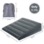 USHMA Inflatable Wedge Pillow, Portable Travel Wedge Pillow, Fast Inflation & Deflation Inflatable Wedge Pillows for Travel, Blow Up Wedge Pillow Suitable for Travel Home Sleeping Back Knee Bed