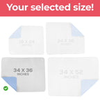 Utopia Bedding Waterproof Incontinence Bed Pads 34 x 36 Inches (Pack of 4, White/Blue), Washable and Reusable Underpads for Adults, Elderly and Pets, Absorbent Protective Pads