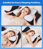 SUPA MODERN Cooling Cervical Neck Pillow for Sleeping, Contour Side Sleeper Pillow for Adults, Ergonomic Memory Foam Orthopedic Neck Pain Relief, Stomach Sleeping with Luxury Cool Cover