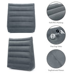 USHMA Inflatable Wedge Pillow, Portable Travel Wedge Pillow, Fast Inflation & Deflation Inflatable Wedge Pillows for Travel, Blow Up Wedge Pillow Suitable for Travel Home Sleeping Back Knee Bed