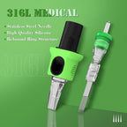 INKin Kelly Tattoo Cartridges Needles 40Pcs Mixed #10 Bugpin Curved/Round Magnum M-Taper 7RM 9RM 11RM 15RM 17RM