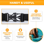 KOUNATSURI 2Pack Car Grab Handle Adjustable Standing Aid Safety Handle Portable Vehicle Support Grab Bar Nylon Grip Handle Mobility Assist Device (Black)