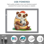 LitEnergy A3 LED Copy Board Light Tracing Box, Ultra-Thin Adjustable USB Power Artcraft LED Trace Light Pad for Tattoo Drawing, Streaming, Sketching, Animation, Stenciling (Silver)