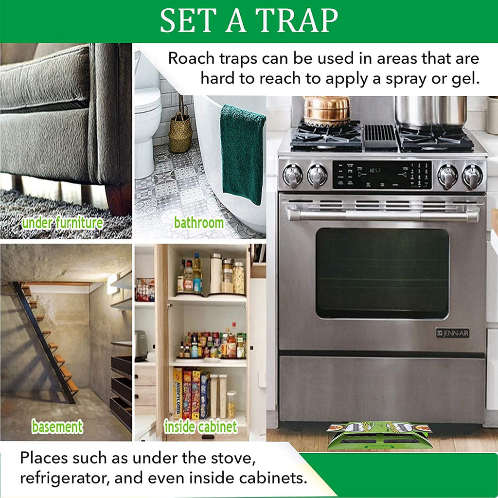 Roach Traps Indoor,Cockroach Trap,Roach Motel,Roach Traps Indoor for Home -15 Pack