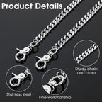 Body Pants Chain for Men Women, Heavy Duty Pocket Wallet Keychain Metal Punk Gothic Jeans Belt Chain Hip Pop Pant Trouser Chains for Women Girls Keychain Wallet Pants Boots Accessories, Silver