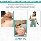 COZLOW 6-in-1 Wood Therapy Massage Tools, Professional Maderoterapia Kit for Body Shaping & Sculpting, Lymphatic Drainage Massage Rollers w/Wooden Cup & Scraper for Reducing Cellulite Appearance