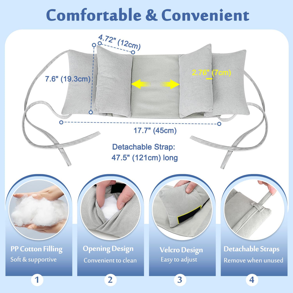 Mybow Neck Stabilizer Wedge Surgery Pillows for Sleeping Upright Head Straight Medical Positioning Wedge Recliner Wheelchair Neck Support Side Sleeper Head Positioner Elderly Disabled Bedridden