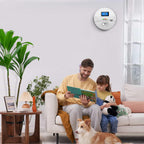 2 Pack Smoke and Carbon Monoxide Detector,Smoke Detector Carbon Monoxide Detector Combo with Batteries,Fire Alarm Smoke Detector with Test Button and Digital Display