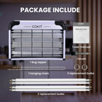 COKIT Bug Zapper Indoor Powerful 20W Electric Indoor Insect Killer, Bug Zapper, Fly Zapper, Mosquito Killer for Home Kitchen Garage Patio 2 Extra Replacement Bulbs (No Bug Collection Tray)