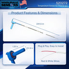 Replacement Pentair 520272 Air/Water/Solar Temperature Sensor, 20-Feet Cable for Pool/Spa 12 Month Warranty