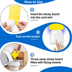 Flying Insect Trap Plug-in, New Upgrade Gnat Traps for House Indoor, Safe Non-Toxic Gnat Killer Fly Catcher UV Light Attractant Blue Bug Light Trap with Sticky Pad for Gnats, Moths, Flies
