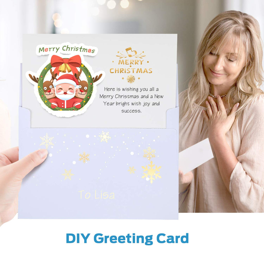 Blank White Cards and Envelopes 100 Pack, Ohuhu 5 x 7 Heavyweight Folded Cards and A7 Envelopes for DIY Christmas Greeting Cards, Wedding, Birthday, Invitations, Thank You Cards & All Occasion