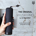 Wush Pro by Black Wolf - The Original Deluxe Water Powered Ear Cleaner with 6 Reusable Replacement Tips by Black Wolf - Safe & Effective for Ear Wax Buildup - Electric Ear Wax Removal Kit (Black)
