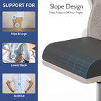 YOUFI Large Seat Cushion, 4 Inch Thick Memory Foam PU Leather Cushion for Sciatica, Hip, Low Back Pain Relief, Supportive Butt Pillow for Office Chair, Wheelchair