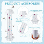 12 Pcs Sticky Fly Trap Fly Stick Indoor Outdoor Long Lasting Adhesive Fly Catcher with Hanging Hook for Wasps Gnats Bugs Insects Moths Fruit Flies Mosquitoes Spiders Fleas (White)