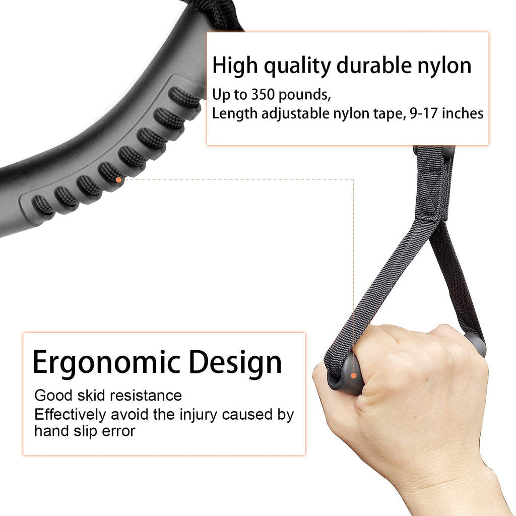 Automotive Adjustable Standing Aid Safety Handle Vehicle Support Grip Handle Disability Help Car Hand Hook- 2 pcs (Black)