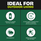 STEM Zone Mosquito Repellent Device, Easy-to-Use Outdoor Insect Protection with Proven Essential Oils, People and Pet Safe, Solar and USB-C Charger, Waterproof - Includes 1 Device & 1 Pod