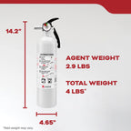 Kidde Auto Fire Extinguisher for Car & Truck, 10-B:C, 4 Lbs., Dry Chemical Extinguisher, Strap Bracket (Included)