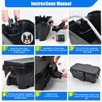 Hrensaw Small Weatherproof Electrical Connection Box(Inner 5.5 x 3 x 2.2inch),Outdoor Electrical Box,Waterproof Extension Cord Covers for Plug, Extension Cables, Holiday Lights,Black