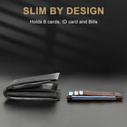 Slim Wallet Front Pocket Minimalist Leather RFID Blocking Medium Size