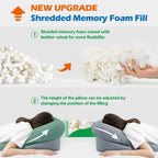 HOMCA Face Down Pillow After Eye Surgery - Home Massage Pillow Face Down for Bed Stomach Sleeping Pillow, BBL Pillow After Surgery with CertiPUR-US Certified Shredded Memory Foam